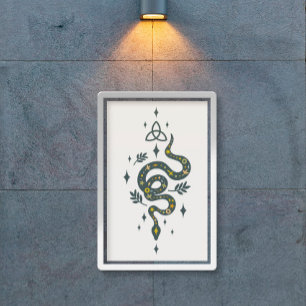 Affiche Illustration du serpent d'Halloween à vibe éffraya