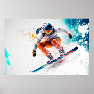Affiche Illustration du snowboard