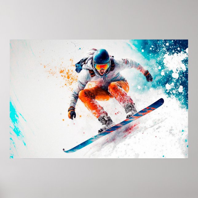 Affiche Illustration du snowboard (Devant)
