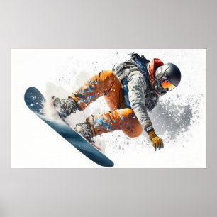 Affiche Illustration du snowboard