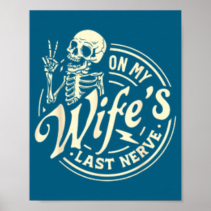 Affiche Illustration du squelette du dernier nerf de ma fe