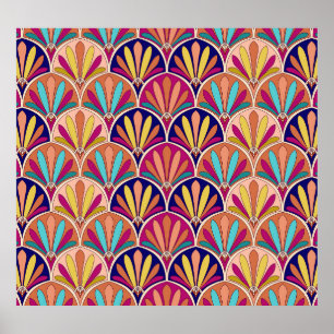 Affiche Illustration du textile traditionnel indien