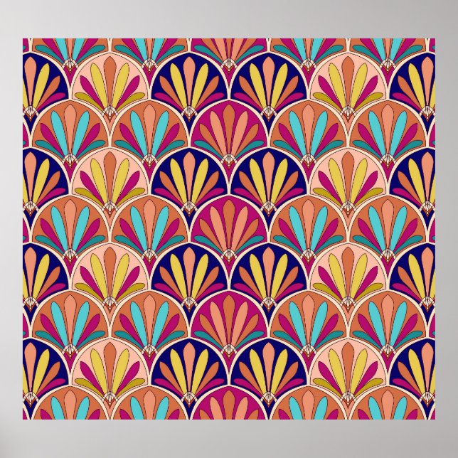 Affiche Illustration du textile traditionnel indien (Devant)