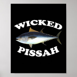 Affiche Illustration du thon rouge de Pissah Wicked Pêche 