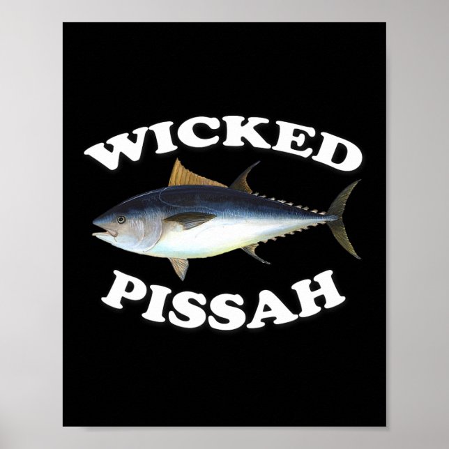 Affiche Illustration du thon rouge de Pissah Wicked Pêche  (Devant)