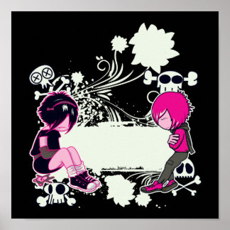 Affiche illustration du vecteur de pensées profondes emo
