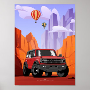 Affiche Illustration du véhicule d'aventure tout-terrain B