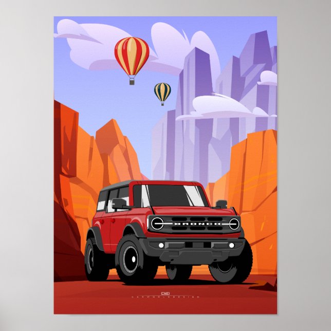 Affiche Illustration du véhicule d'aventure tout-terrain B (Devant)