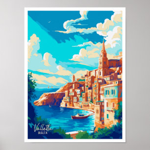 Affiche Illustration du Vintage voyage artistique de La Va
