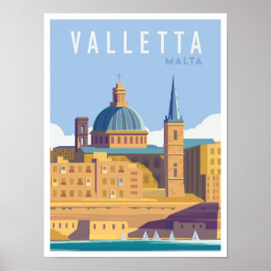Affiche Illustration du Vintage voyage artistique de La Va