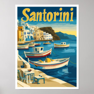 Affiche Illustration du Vintage voyage artistique de Santo