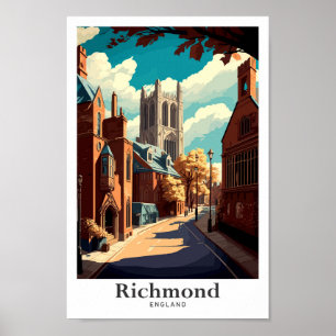 Affiche Illustration du Vintage voyage artistique Richmond