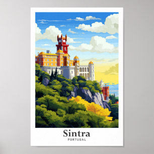 Affiche Illustration du Vintage voyage artistique Sintra P