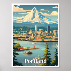 Affiche Illustration du Vintage voyage d'art de Portland O