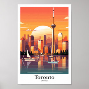 Affiche Illustration du Vintage voyage d'art de Toronto Ca