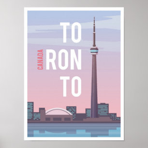 Affiche Illustration du Vintage voyage d'art de Toronto Ca