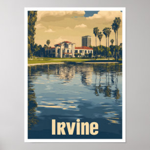 Affiche Illustration du Vintage voyage d'art Irvine Califo