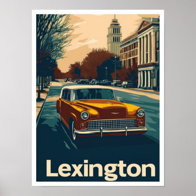 Affiche Illustration du Vintage voyage d'art Lexington Ken (Devant)