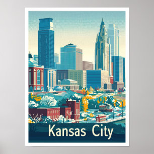Affiche Illustration du Vintage voyage de Kansas City