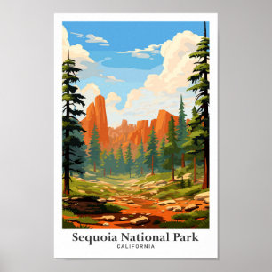 Affiche Illustration du Vintage voyage du parc national Se