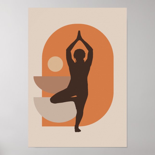 Affiche Illustration du yoga - Design calme et attentif (Devant)