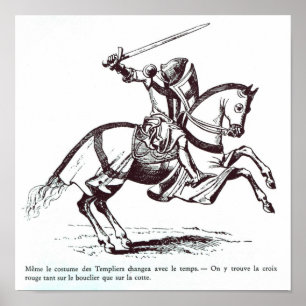 Affiche Illustration d'un chevalier Templar