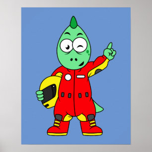 Affiche Illustration D'Un Pilote De Voiture De Course Allo