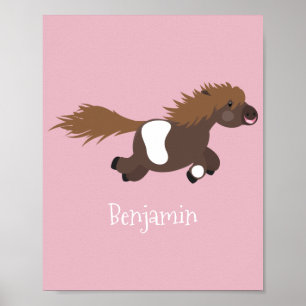 Affiche Illustration d'un poney de Shetland mignon