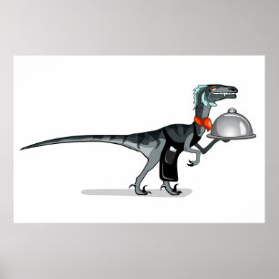 Affiche Illustration D'Un Serveur De Restauration Raptor.