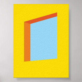 Affiche Illustration esthétique de la perspective de fenêt