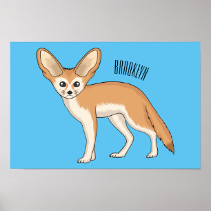 Affiche Illustration Fennec fox