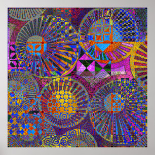 Affiche illustration géométrique abstraite