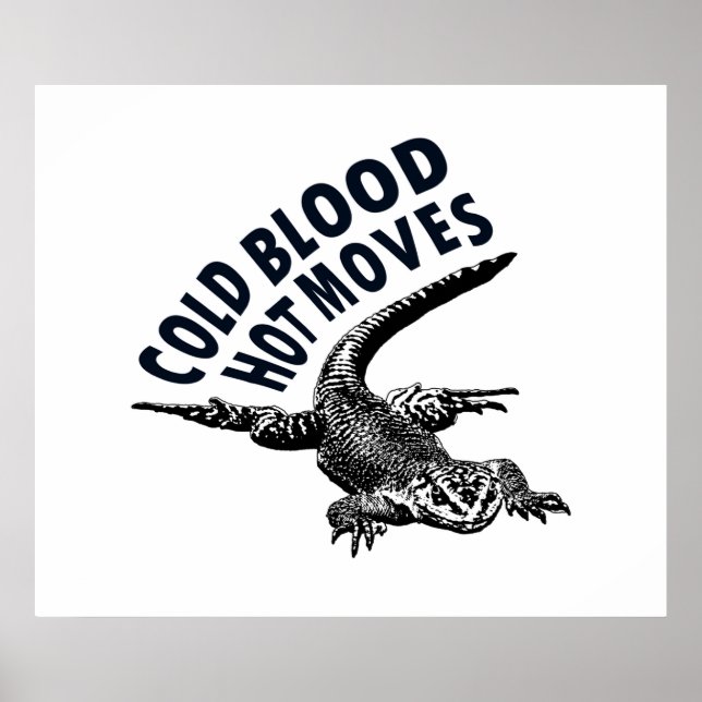 Affiche Illustration graphique Lizard avec phase sarcastiq (Devant)