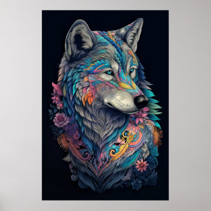 Affiche Illustration Hunter Wolf