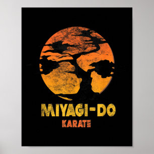 Affiche Illustration Karate Kid Miyagi Do Sunset