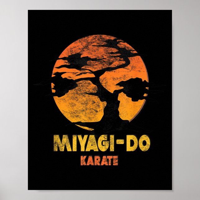 Affiche Illustration Karate Kid Miyagi Do Sunset (Devant)
