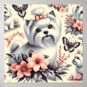 Affiche Illustration maltaise vintage