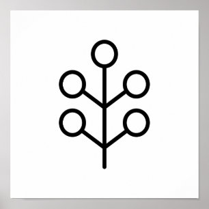 Affiche Illustration minimaliste de l'art populaire scandi