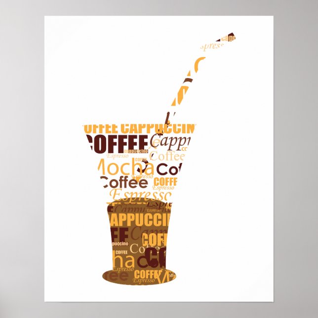 Affiche Illustration moderne du café (Devant)