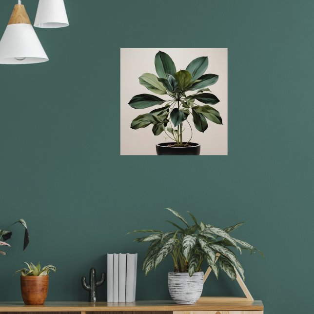 Affiche Illustration moderne du Plante vert (Salon 1)