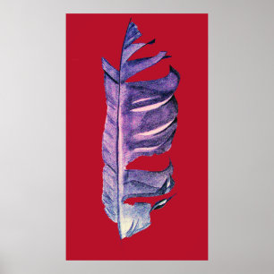 Affiche Illustration originale de dessin de plumes