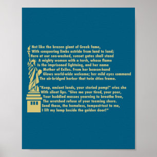 Affiche Illustration patriotique de la statue de la Libert