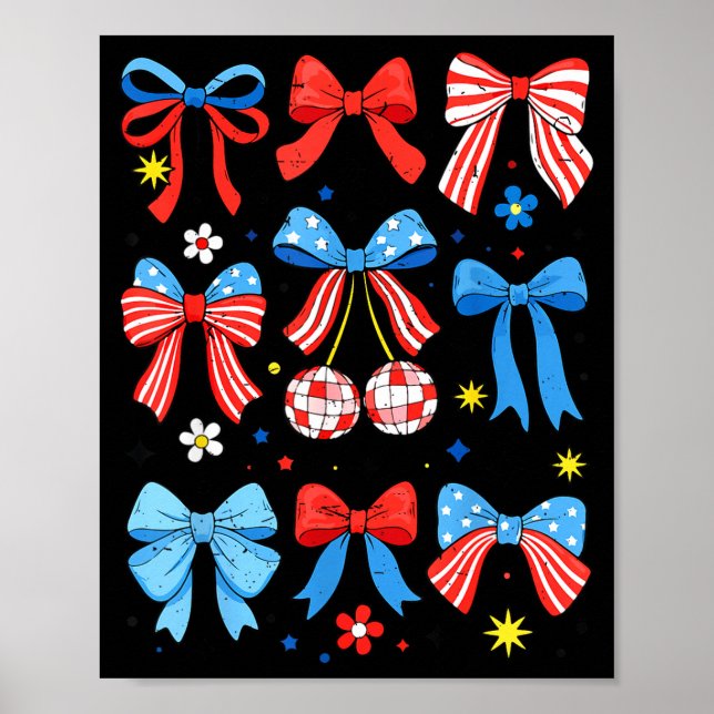 Affiche Illustration patriotique du drapeau américain avec (Devant)