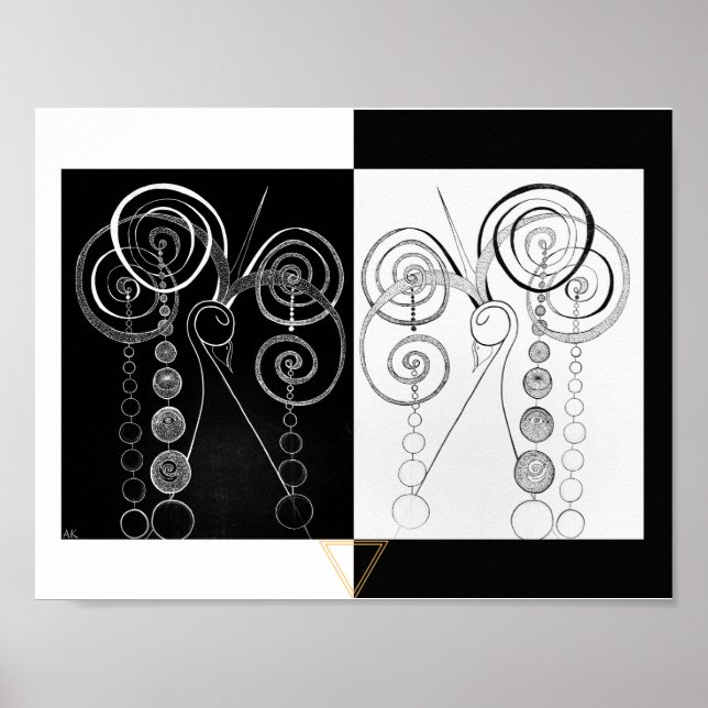 Affiche Illustration Peacock Yin et Yang DUET (Devant)