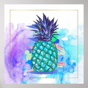 Affiche Illustration Pine-Apple aquarelle