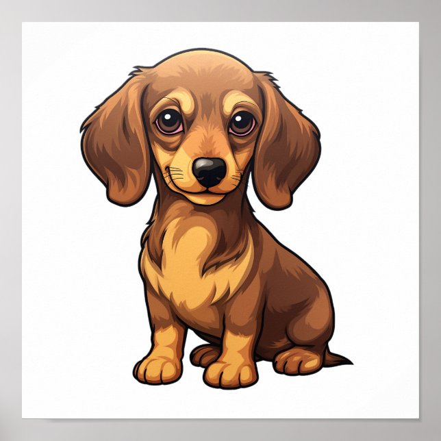 Affiche Illustration pour chien de dessin (Devant)