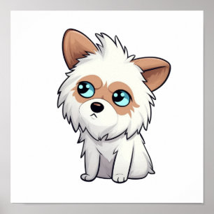 Affiche Illustration pour chien de dessin