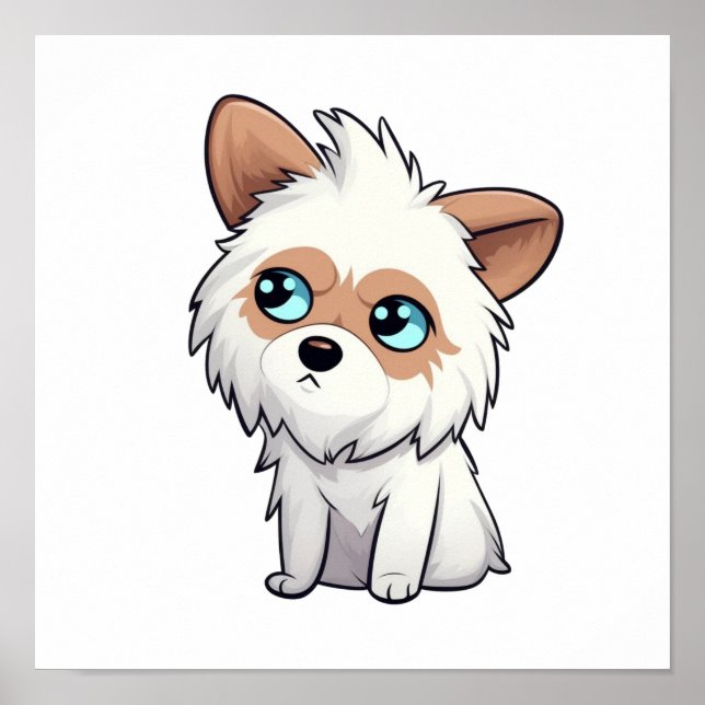 Affiche Illustration pour chien de dessin (Devant)