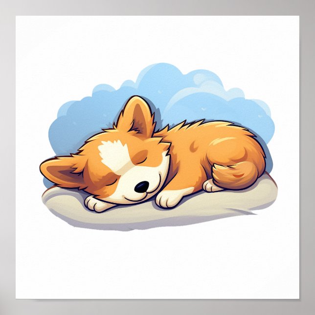 Affiche Illustration pour chien de dessin (Devant)