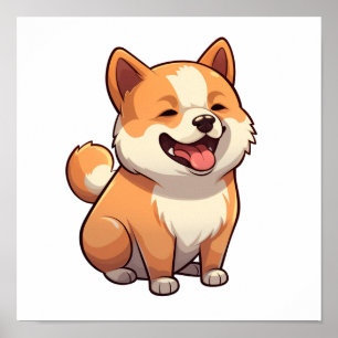 Affiche Illustration pour chien de dessin